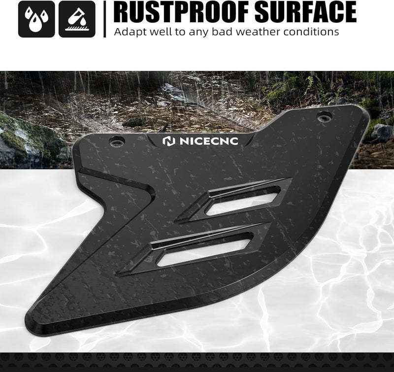 NICECNC Black Rear Brake Disc Guard Protector Cover Compatible with Suzuki DRZ400SM 2005-2024 CNC Aluminum See Fitment - Image 5